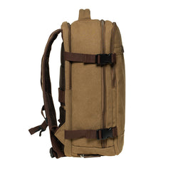 Vintage European-Style Canvas Backpack Large Capacity 15.6" Laptop Travel Rucksack Heavy-Duty Mountaineering Bag for Men & Women Retro Aesthetic School Bag for College & Outdoor