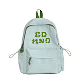 Lightweight Letter Print Laptop Backpack Water-Resistant College Schoolbag with Multi-Pocket Storage for Commuting and Outdoor Travel