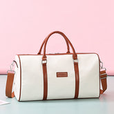 Glossy Quilted Women’s Gym Bag Large Capacity Yoga Handbag with Wet/Dry Separation Water-Resistant Puffer Sports Bag for Swimming & Fitness Trendy Metallic Weekend Tote