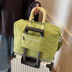 Large Capacity Travel Duffel Bag - Waterproof Weekend Bag with Shoe Compartment - Lightweight Sports Gym Holdall & Crossbody Overnight Bag for Men & Women