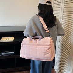 Wholesale 2026 Korean Style Expandable Travel Duffel Lightweight Yoga & Fitness Bag Simple Large-Capacity Sports Storage Portable Multi-Functional Luggage Tote