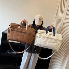 Wholesale 2026 Korean Style Expandable Travel Duffel Lightweight Yoga & Fitness Bag Simple Large-Capacity Sports Storage Portable Multi-Functional Luggage Tote