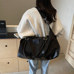 American Retro Large-Capacity Travel Duffel Vintage Style Sports & Swimming Bag with Wet/Dry Separation Durable Canvas-Look Weekend Bag Trendy Fitness & Short-Trip Tote