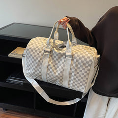 High-End Executive Travel Duffel - Large Capacity Short-Distance Business Luggage - Fashionable Waterproof Sports Crossbody & Weekender Bag for Professionals