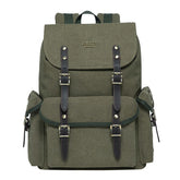 Lightweight Canvas Laptop Backpack Water-Resistant Multi-Pocket Travel Rucksack for College Students and Daily Commute