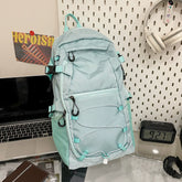 Rugged Workwear-Inspired Hiking Backpack Large Capacity Water-Repellent Mountaineering Bag Lightweight Trekking Daypack for Men & Women Aesthetic Tech Schoolbag for College Students