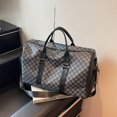 High-End Executive Travel Duffel - Large Capacity Short-Distance Business Luggage - Fashionable Waterproof Sports Crossbody & Weekender Bag for Professionals