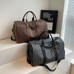 High-End Executive Travel Duffel - Large Capacity Short-Distance Business Luggage - Fashionable Waterproof Sports Crossbody & Weekender Bag for Professionals