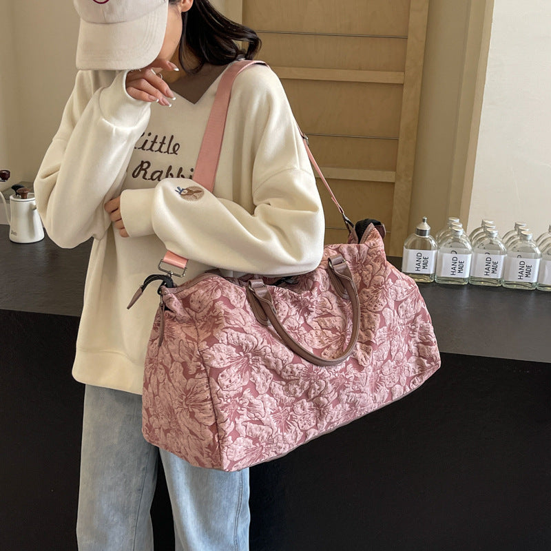 Premium Women’s Travel Duffel Large Capacity Lightweight Weekender High-End Business & Sports Bag with Wet/Dry Separation Versatile Student Carry-On Luggage