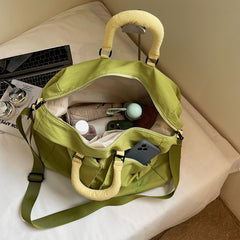 Large Capacity Travel Duffel Bag - Waterproof Weekend Bag with Shoe Compartment - Lightweight Sports Gym Holdall & Crossbody Overnight Bag for Men & Women