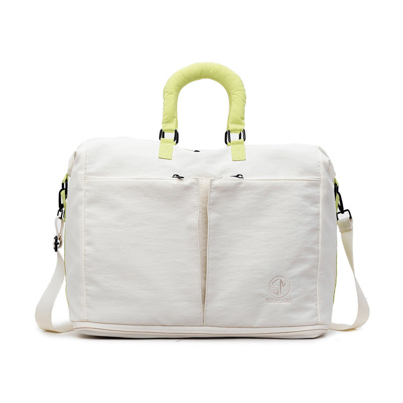 Large Capacity Travel Duffel Bag - Waterproof Weekend Bag with Shoe Compartment - Lightweight Sports Gym Holdall & Crossbody Overnight Bag for Men & Women