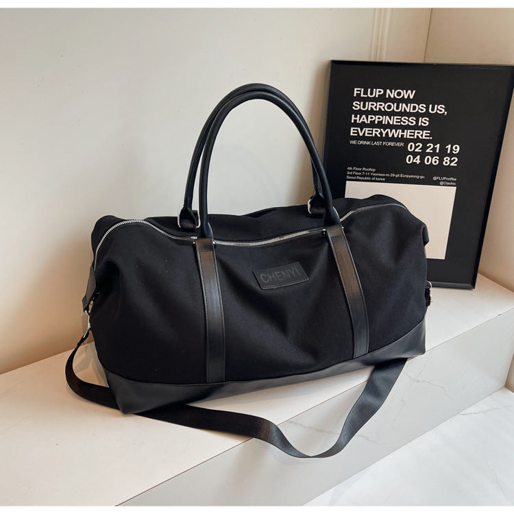 American Retro Large-Capacity Travel Duffel Vintage Style Sports & Swimming Bag with Wet/Dry Separation Durable Canvas-Look Weekend Bag Trendy Fitness & Short-Trip Tote