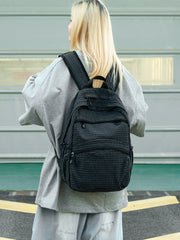 Retro Plaid Large Capacity Backpack Classic Checked Canvas Laptop Bag Vintage Commuter Travel Rucksack for Women Aesthetic College Schoolbag for Weekend Trips