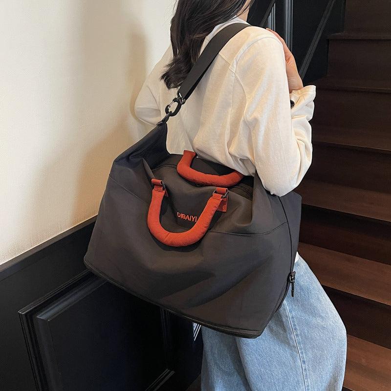 2026 Korean Style Expandable Travel Duffel Foldable Lightweight Sports & Fitness Bag Large Capacity Short-Distance Business Trip Luggage Portable Multi-Functional Weekend Tote