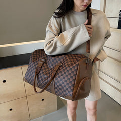 High-End Executive Travel Duffel - Large Capacity Short-Distance Business Luggage - Fashionable Waterproof Sports Crossbody & Weekender Bag for Professionals