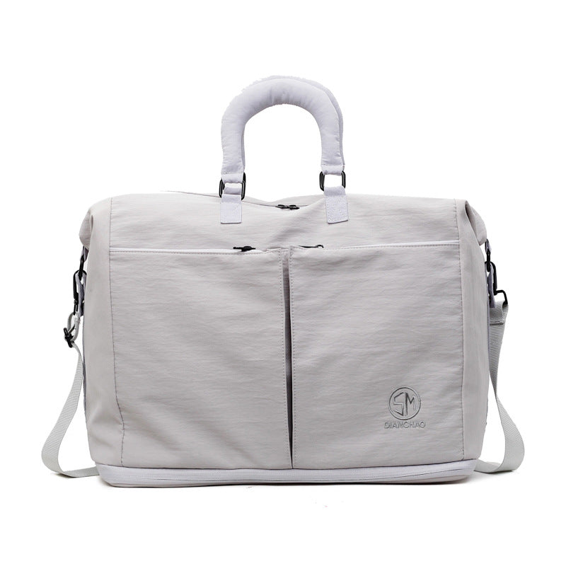 Large Capacity Travel Duffel Bag - Waterproof Weekend Bag with Shoe Compartment - Lightweight Sports Gym Holdall & Crossbody Overnight Bag for Men & Women