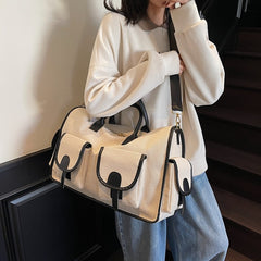 2026 Women’s Large-Capacity Travel Duffel Lightweight Multi-Functional Short-Trip Luggage Waterproof Sports & Fitness Boarding Bag Chic Portable Overnight Storage Tote