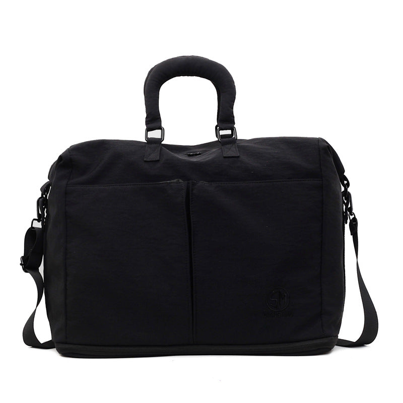 Large Capacity Travel Duffel Bag - Waterproof Weekend Bag with Shoe Compartment - Lightweight Sports Gym Holdall & Crossbody Overnight Bag for Men & Women