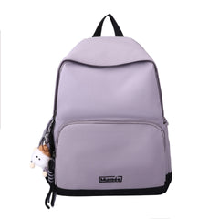 Minimalist Solid Color School Backpack Aesthetic Lightweight Travel Daypack for Teen Girls Large Capacity Student Bookbag
