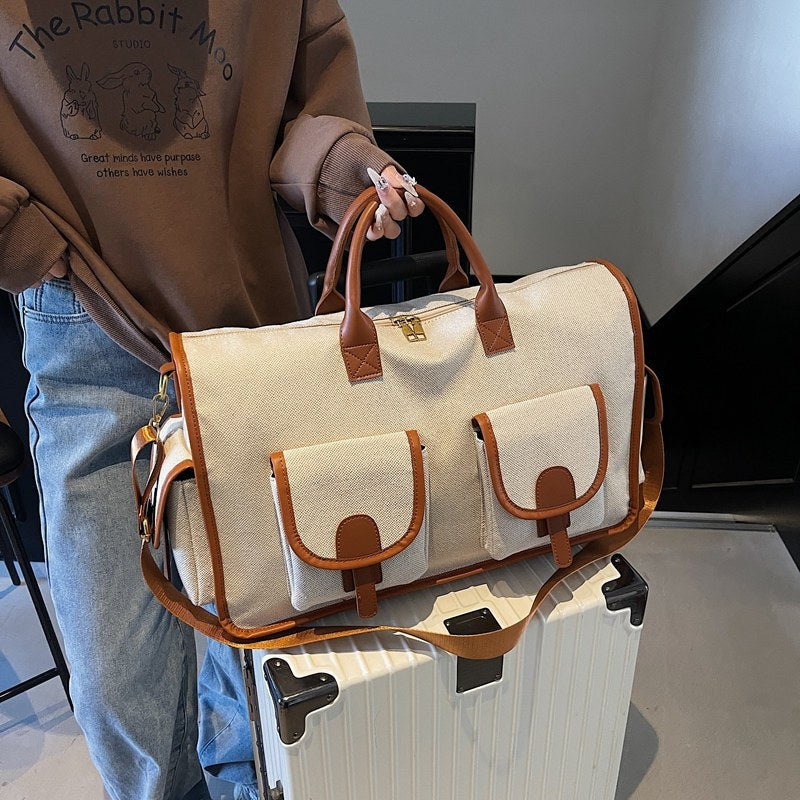 2026 Women’s Large-Capacity Travel Duffel Lightweight Multi-Functional Short-Trip Luggage Waterproof Sports & Fitness Boarding Bag Chic Portable Overnight Storage Tote