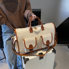 2026 Women’s Large-Capacity Travel Duffel Lightweight Multi-Functional Short-Trip Luggage Waterproof Sports & Fitness Boarding Bag Chic Portable Overnight Storage Tote