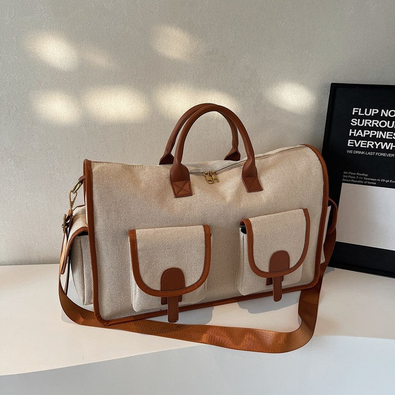 2026 Women’s Large-Capacity Travel Duffel Lightweight Multi-Functional Short-Trip Luggage Waterproof Sports & Fitness Boarding Bag Chic Portable Overnight Storage Tote