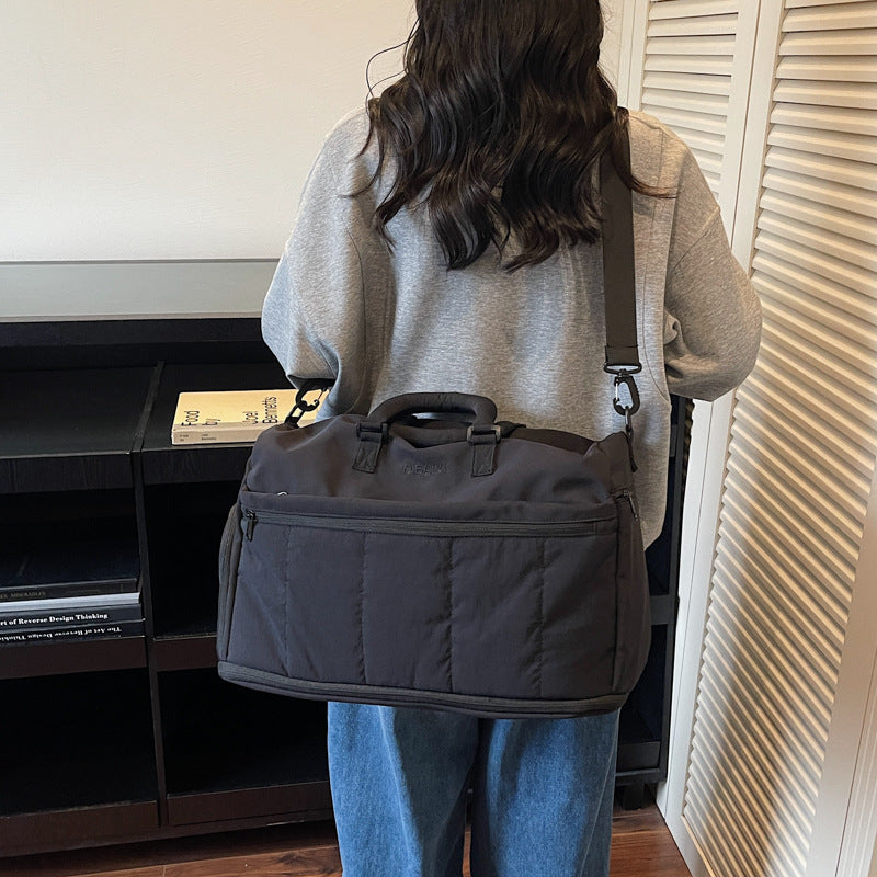 Wholesale 2026 Korean Style Expandable Travel Duffel Lightweight Yoga & Fitness Bag Simple Large-Capacity Sports Storage Portable Multi-Functional Luggage Tote