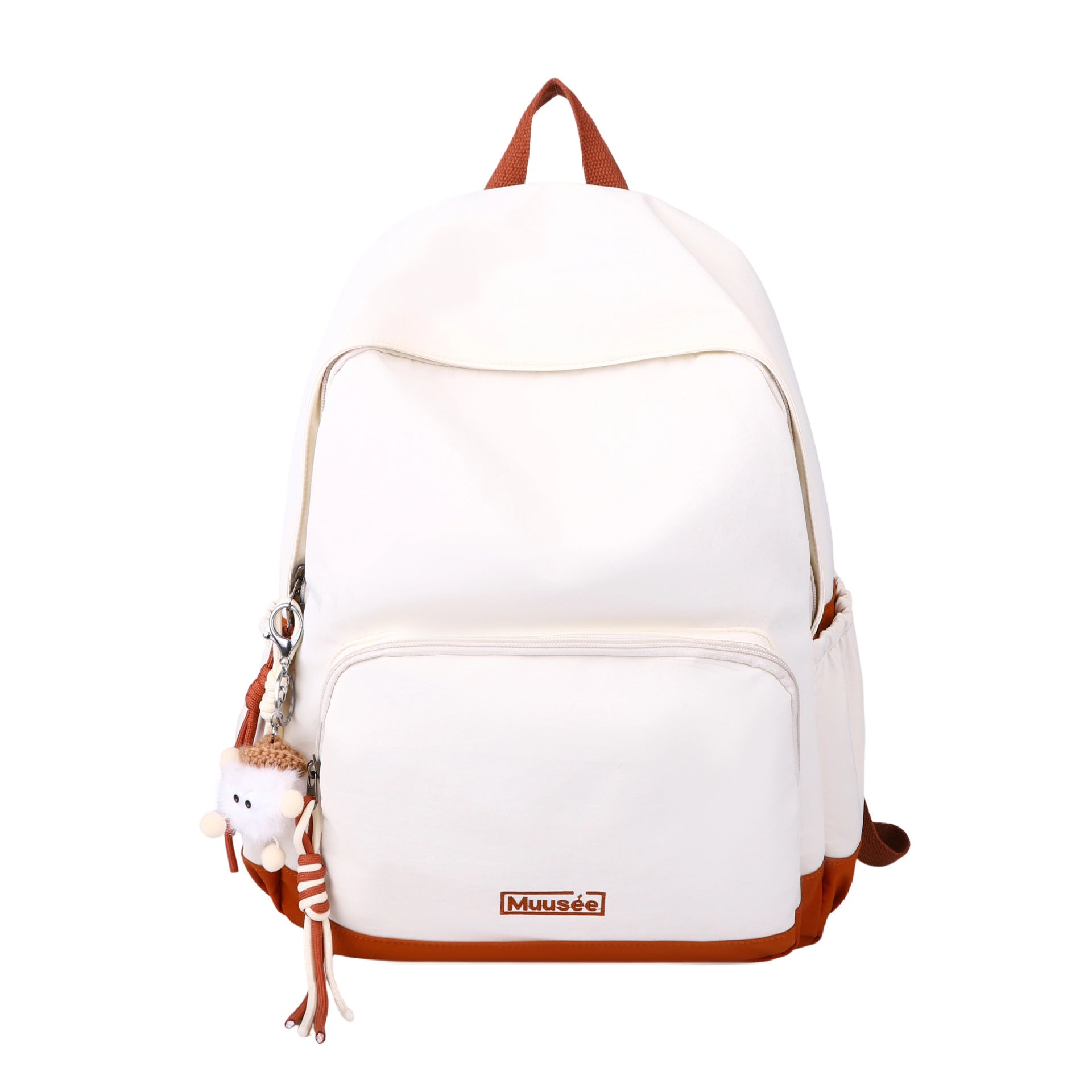 Minimalist Solid Color School Backpack Aesthetic Lightweight Travel Daypack for Teen Girls Large Capacity Student Bookbag