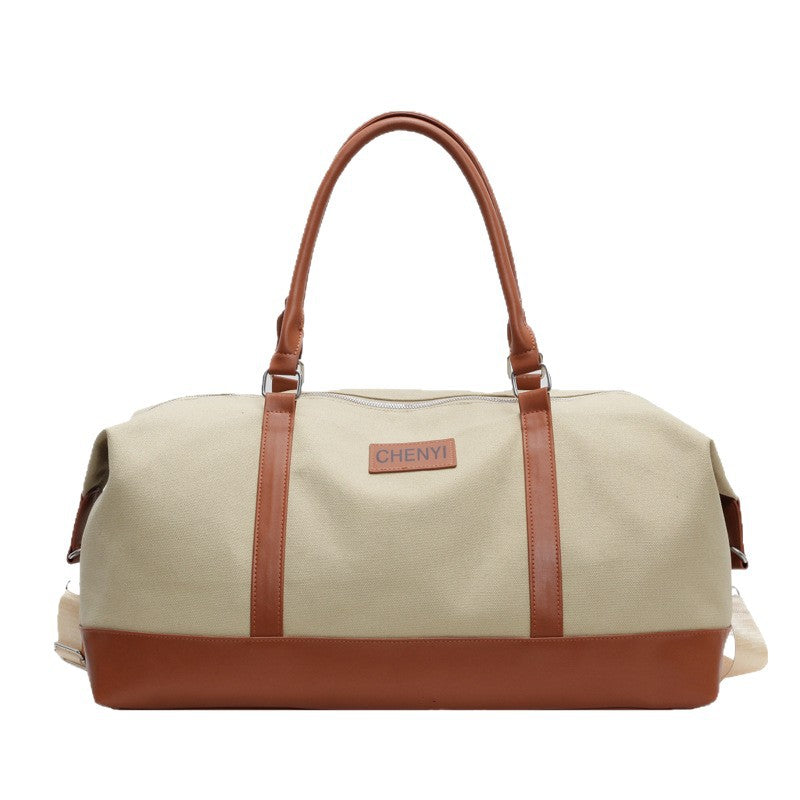 American Retro Large-Capacity Travel Duffel Vintage Style Sports & Swimming Bag with Wet/Dry Separation Durable Canvas-Look Weekend Bag Trendy Fitness & Short-Trip Tote